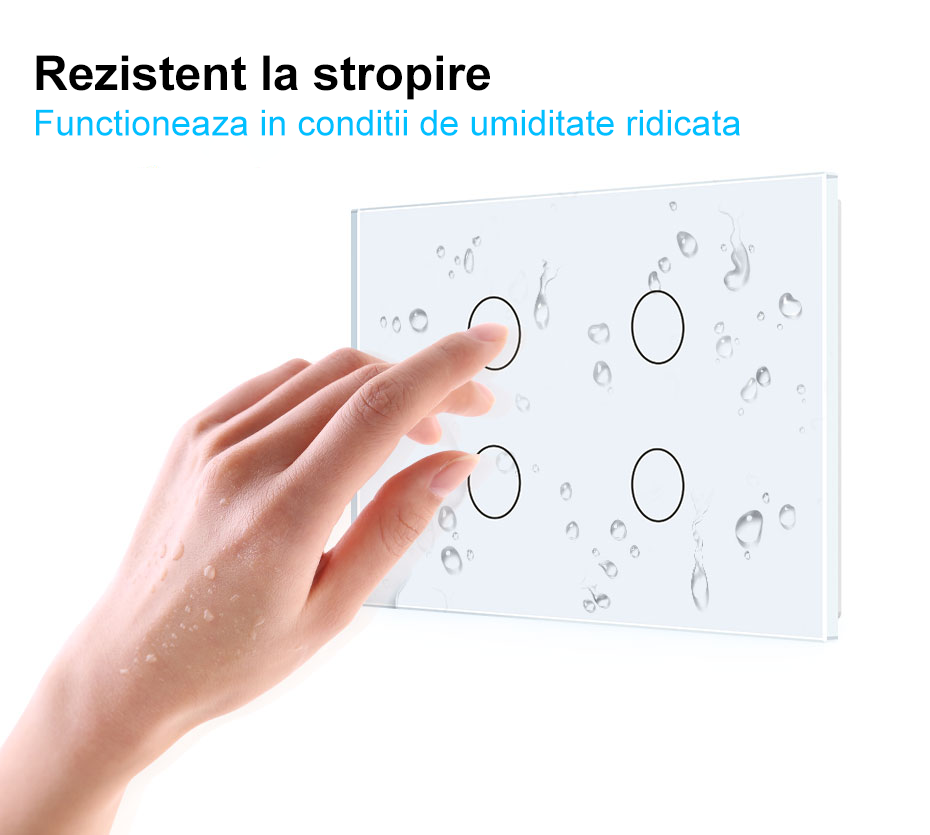 Modul intrerupator touch wireless RF standard Italian, Livolo 4