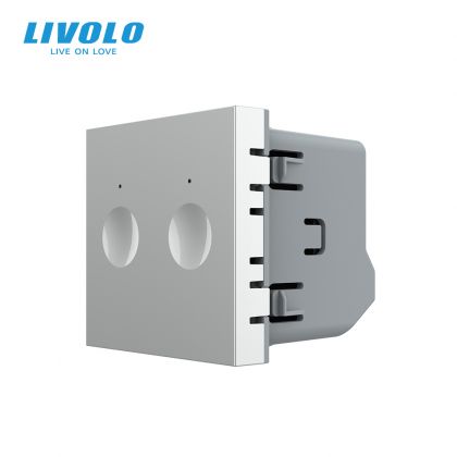 Modul intrerupator dublu tactil, control draperie