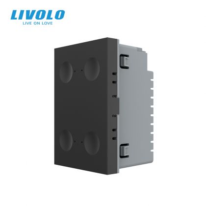 Modul intrerupator cvadruplu tactil, control telecomanda RF, standard italian, 3M