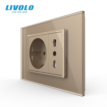 Priza dubla Schuko + standard italian