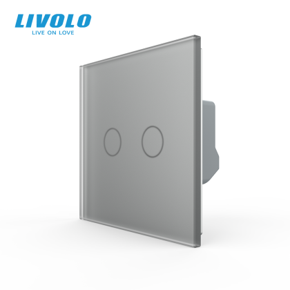 Întrerupător dublu tactil, cu panou sticla, Generatia Noua