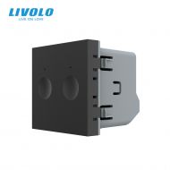 Modul intrerupator dublu tactil, control draperie, Protocol Zigbee