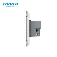 Intrerupator cvadruplu, standard italian, wireless Protocol Zigbee, cu panou sticla, 3M