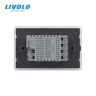 Intrerupator cvadruplu, standard italian, wireless Protocol Zigbee, cu panou sticla, 3M