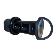 Priza incastrabila Pop Up, Black, echipata cu USB + 2 prize 2M