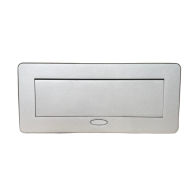 Carcasa prize incorporabile birou, 6M Silver cu 1 priza USB tip A + tip C + 2 prize Schuko 