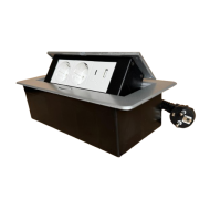 Carcasa prize incorporabile birou, 6M Silver cu 1 priza USB tip A + tip C + 2 prize Schuko 