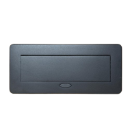 Carcasa prize incorporabile birou, 6M Neagra cu 1 priza USB tip A + tip C + 2 prize Schuko 