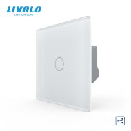 Întrerupător simplu tactil, cap scara / cap cruce, cu panou sticla, Generatia Noua