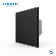 Întrerupător simplu tactil, cap scara / cap cruce, cu panou sticla, Generatia Noua