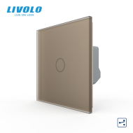 Întrerupător simplu tactil, cap scara / cap cruce, cu panou sticla, Generatia Noua