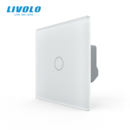 Întrerupător simplu tactil, wireless - control din telecomanda RF, cu panou sticla, Generatia Noua