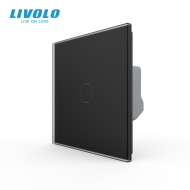 Întrerupător simplu tactil, wireless - control din telecomanda RF, cu panou sticla, Generatia Noua