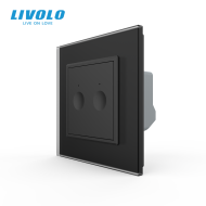 Intrerupator dublu tactil, cu rama sticla