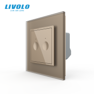 Intrerupator dublu tactil, cu rama sticla