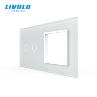 Ramă Întrerupător dublu + Priză simplă