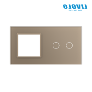 Ramă Priză simplă + Întrerupător dublu