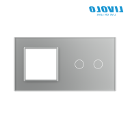 Ramă Priză simplă + Întrerupător dublu