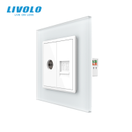 Priză dublă TV + rețea calculator, TV+RJ45