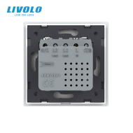 Priza dubla 2 x USB tip C, 2M, 65W, cu rama din sticla, Livolo