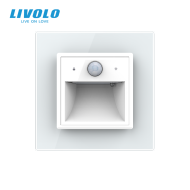 Lampa de orientare scara cu senzor miscare, cu reglarea intensitatii si schimbarea temperaturii culorii, cu rama de sticla