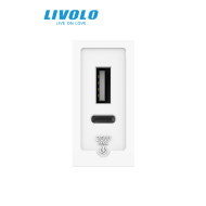 Modul priza USB A+C, 1M, 20W